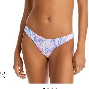 Aqua Multicolor Snakeskin Bikini Bottom